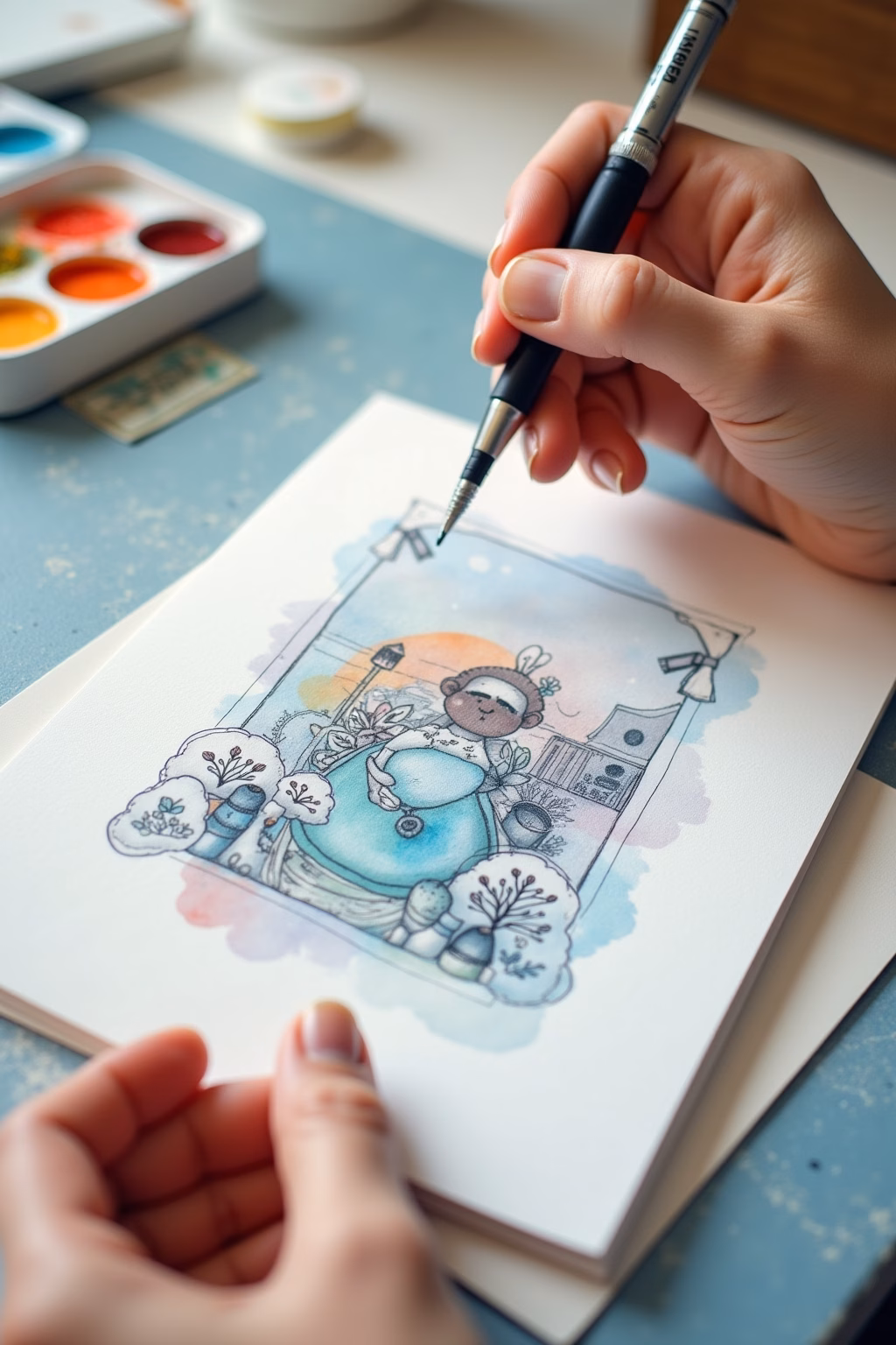 einfache einladungskarten basteln outline 5