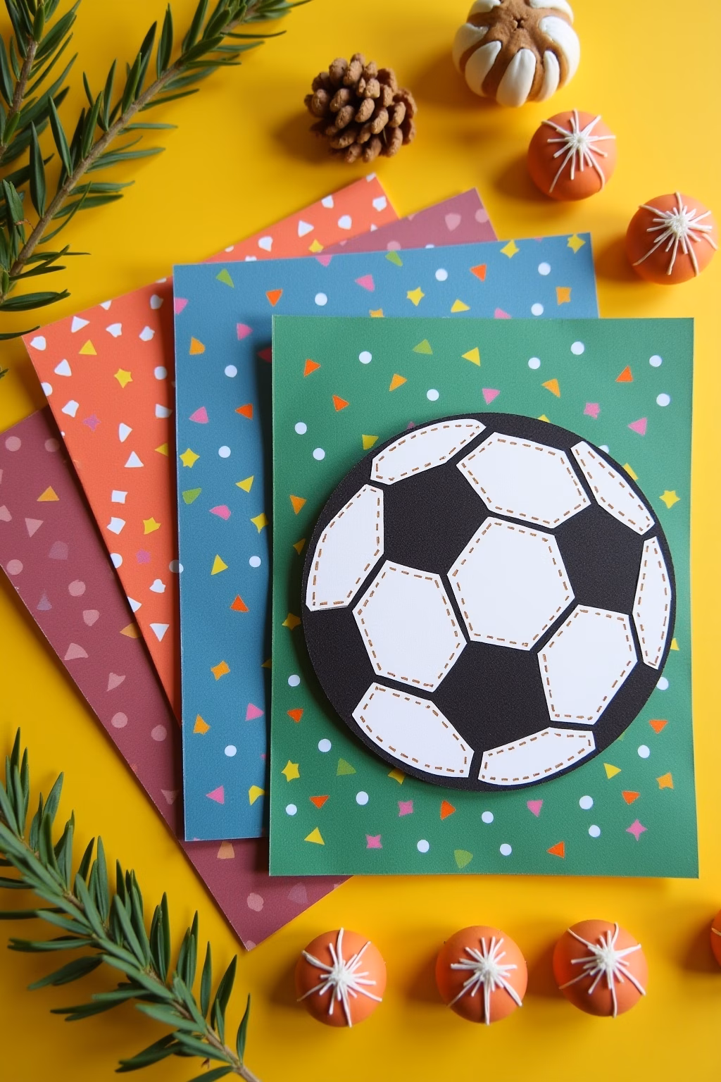 fussball einladungskarten basteln outline 1