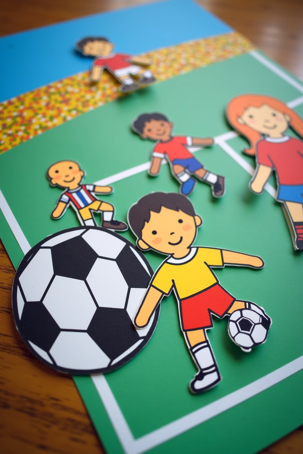 fussball einladungskarten basteln outline 6