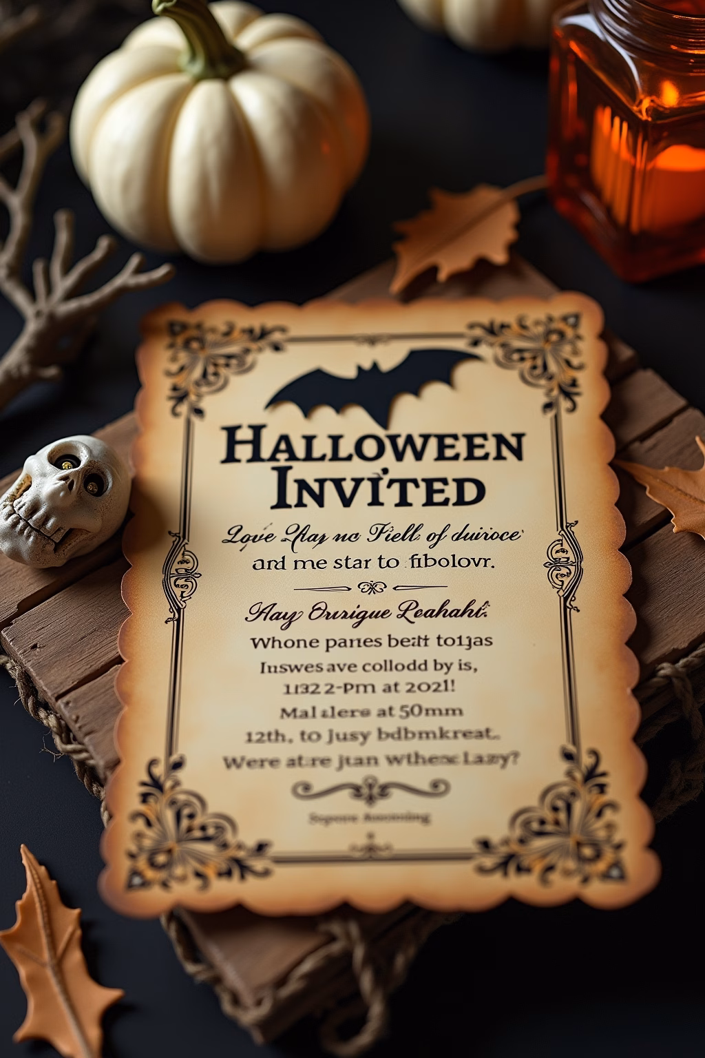 halloween einladungskarten outline 4