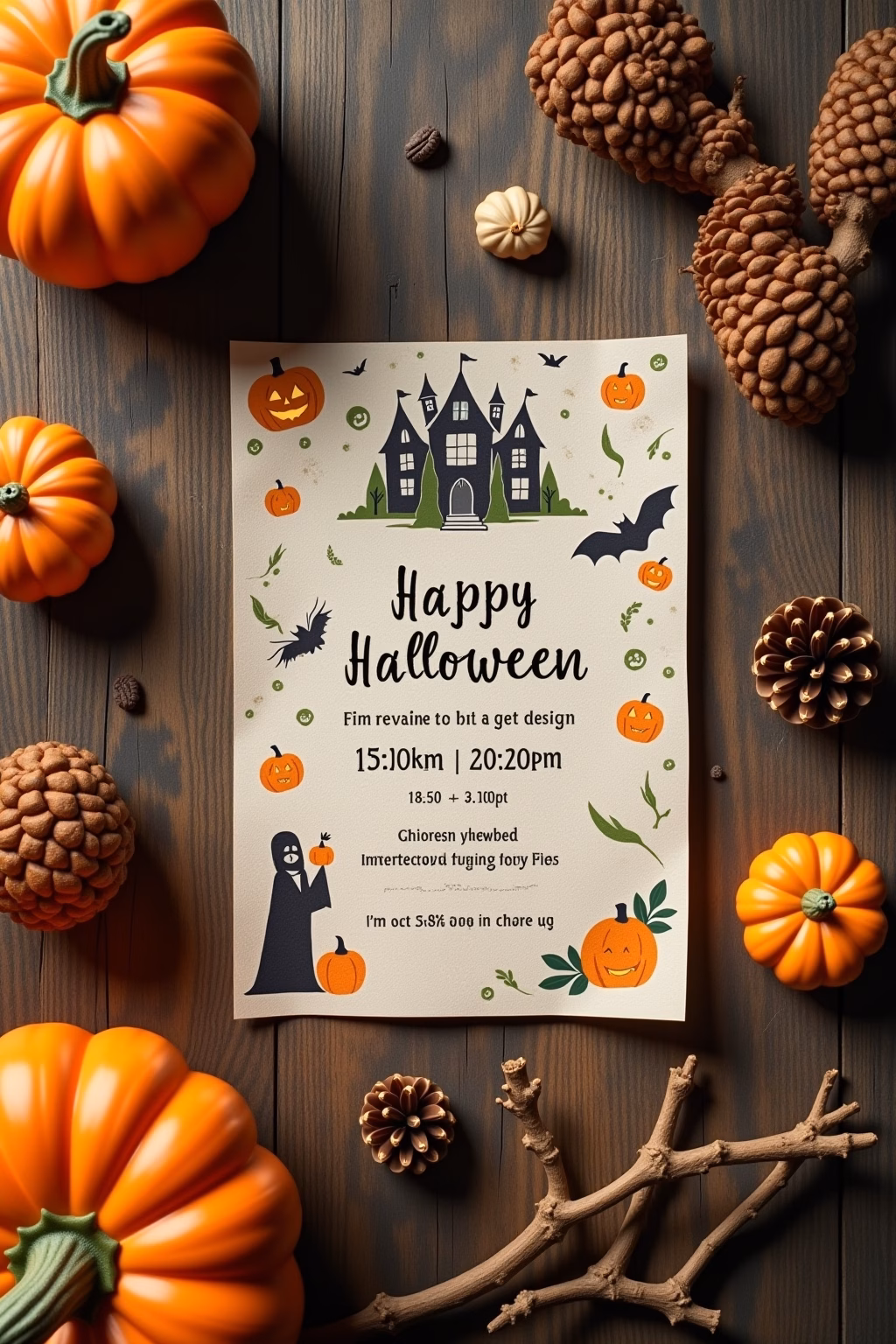 halloween einladungskarten outline 8