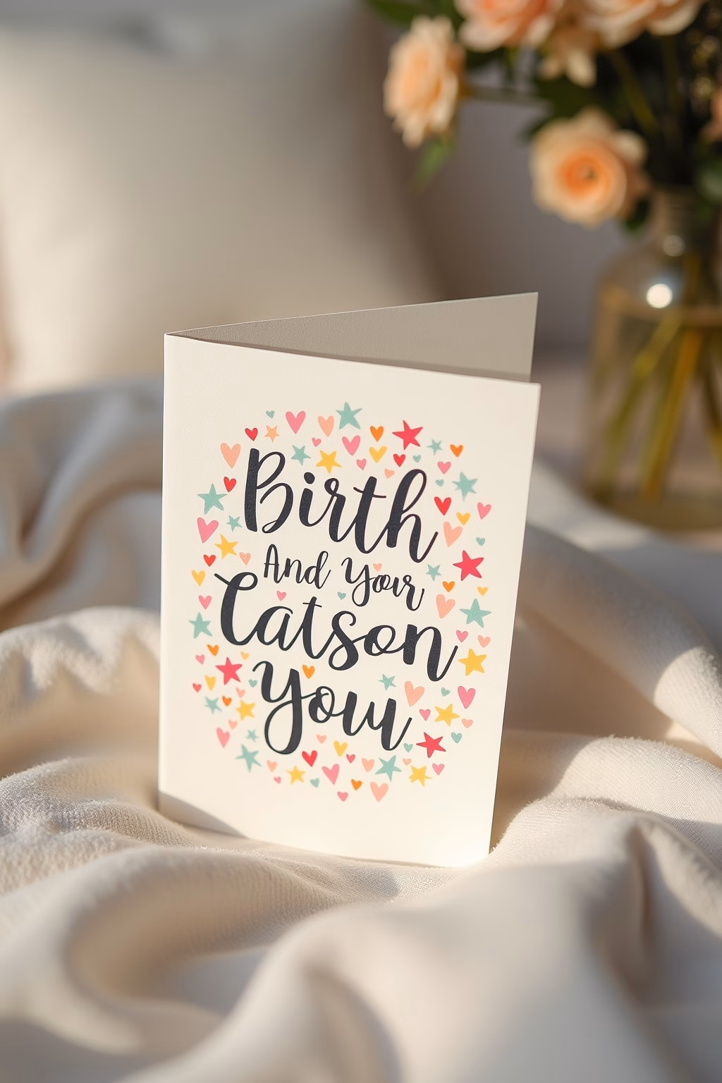 karte zur geburt schreiben outline 1