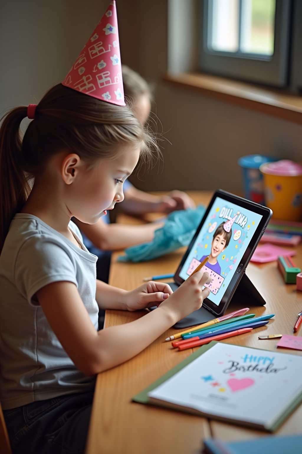 kindergeburtstag einladungskarten basteln outline 5 1