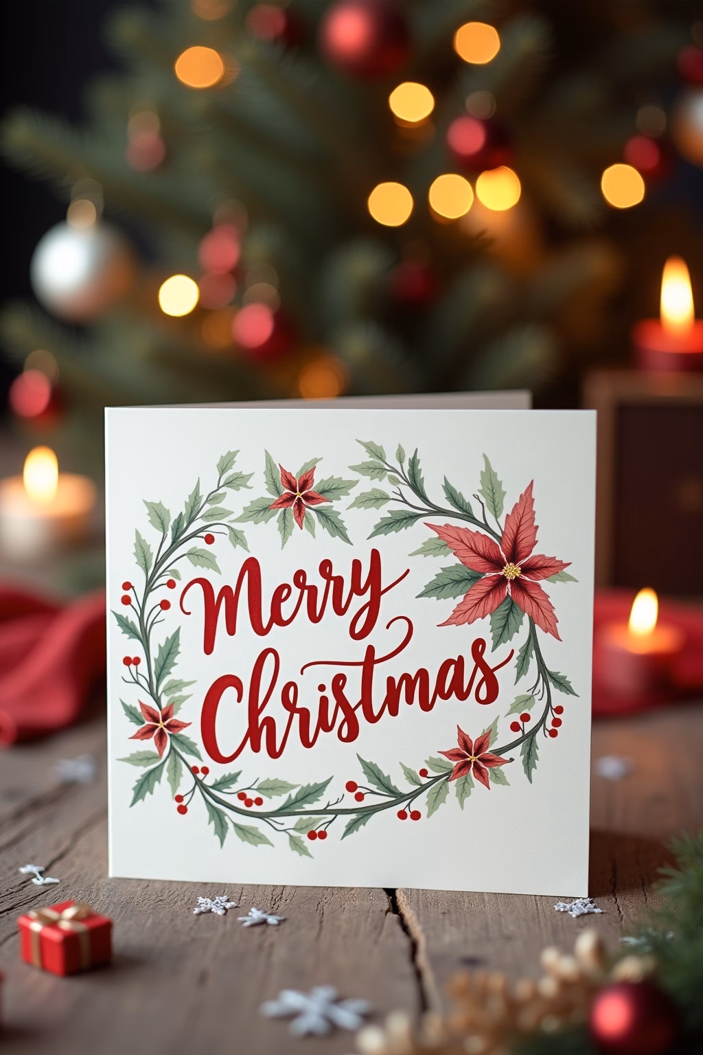 weihnachtskarte aquarell outline 8