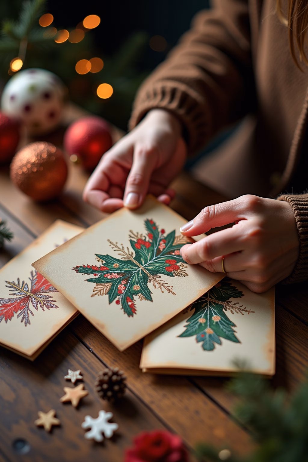 weihnachtskarten basteln outline 6