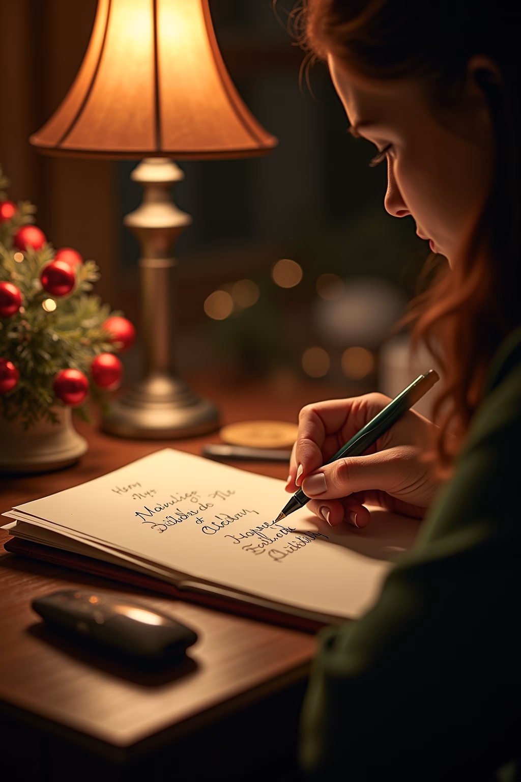 weihnachtswuensche karte outline 4