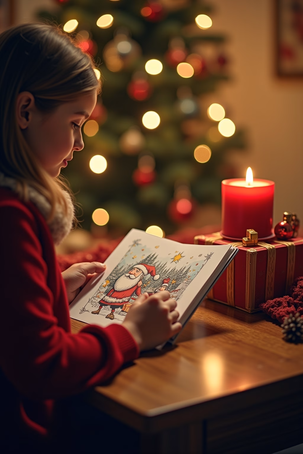 weihnachtswuensche karte outline 5 1